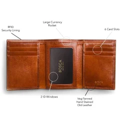 Bosca Old Leather Double ID TrifoldWallet