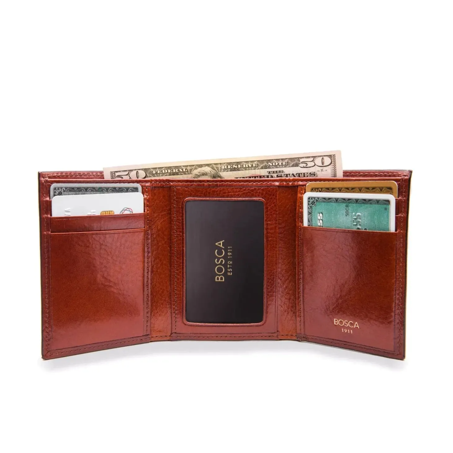 Bosca Old Leather Double ID TrifoldWallet
