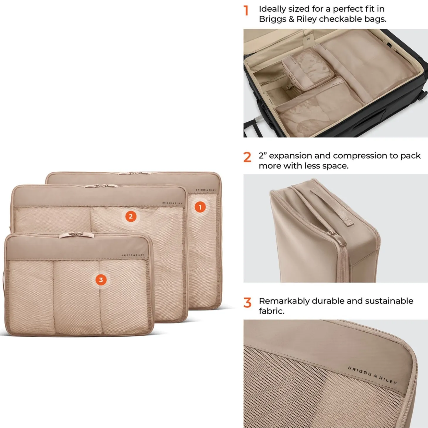 Briggs & Riley Check In Packing Cube Set