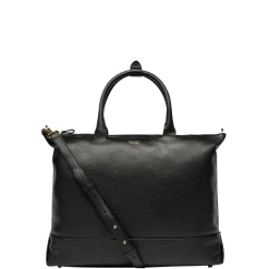 Delsey Leather Collection Zippered Tote Bag