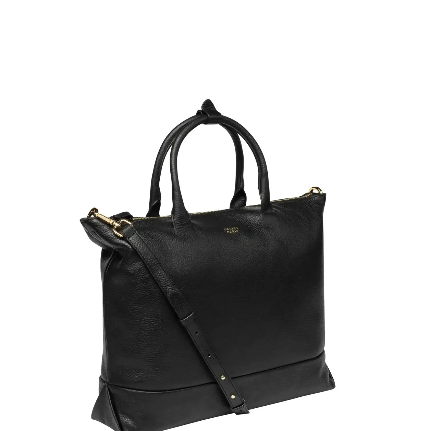 Delsey Leather Collection Zippered Tote Bag