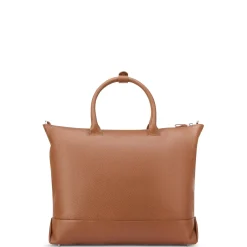 Delsey Leather Collection Zippered Tote Bag
