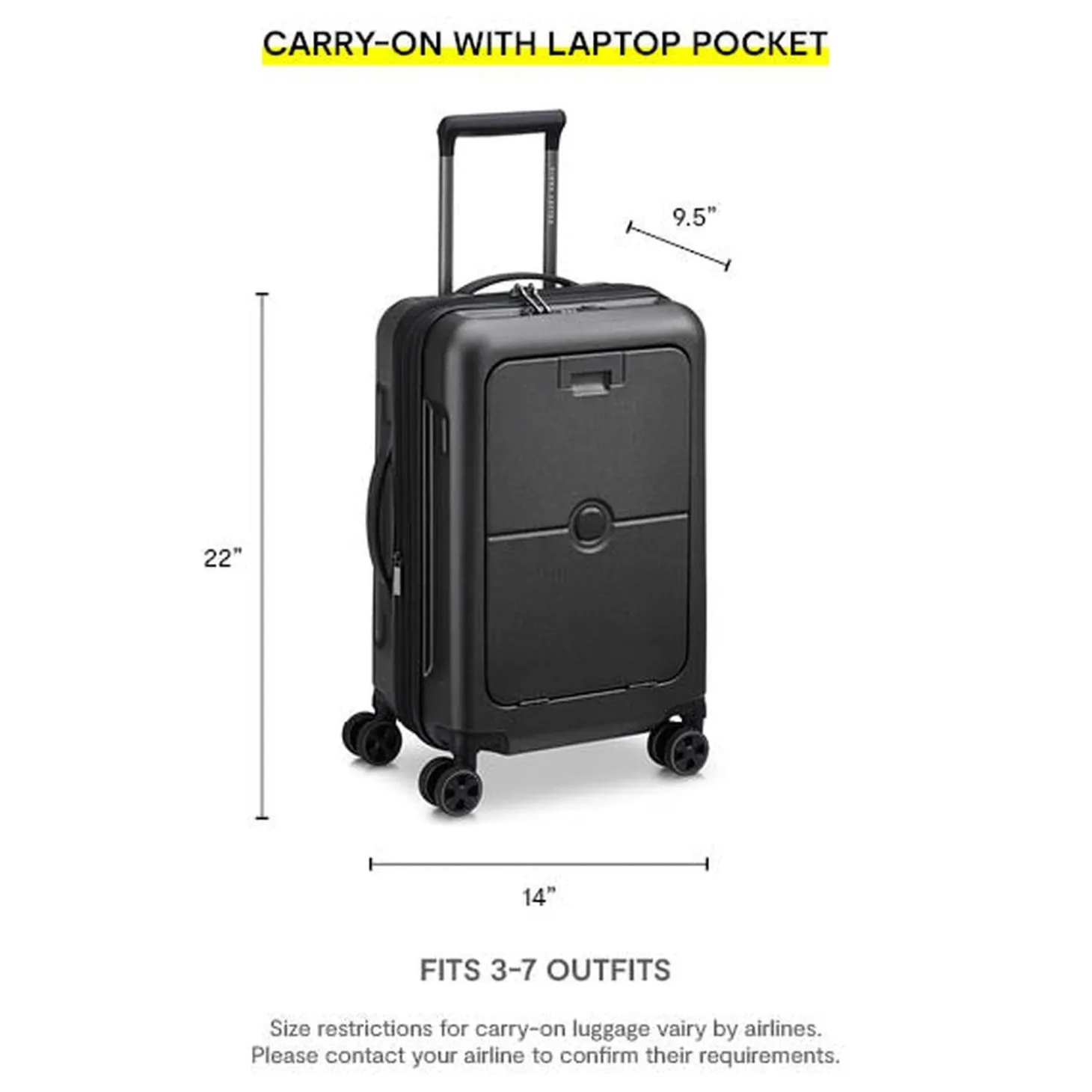 Delsey Turenne 2.0 Business Front Pocket Expandable Spinner Carry-On