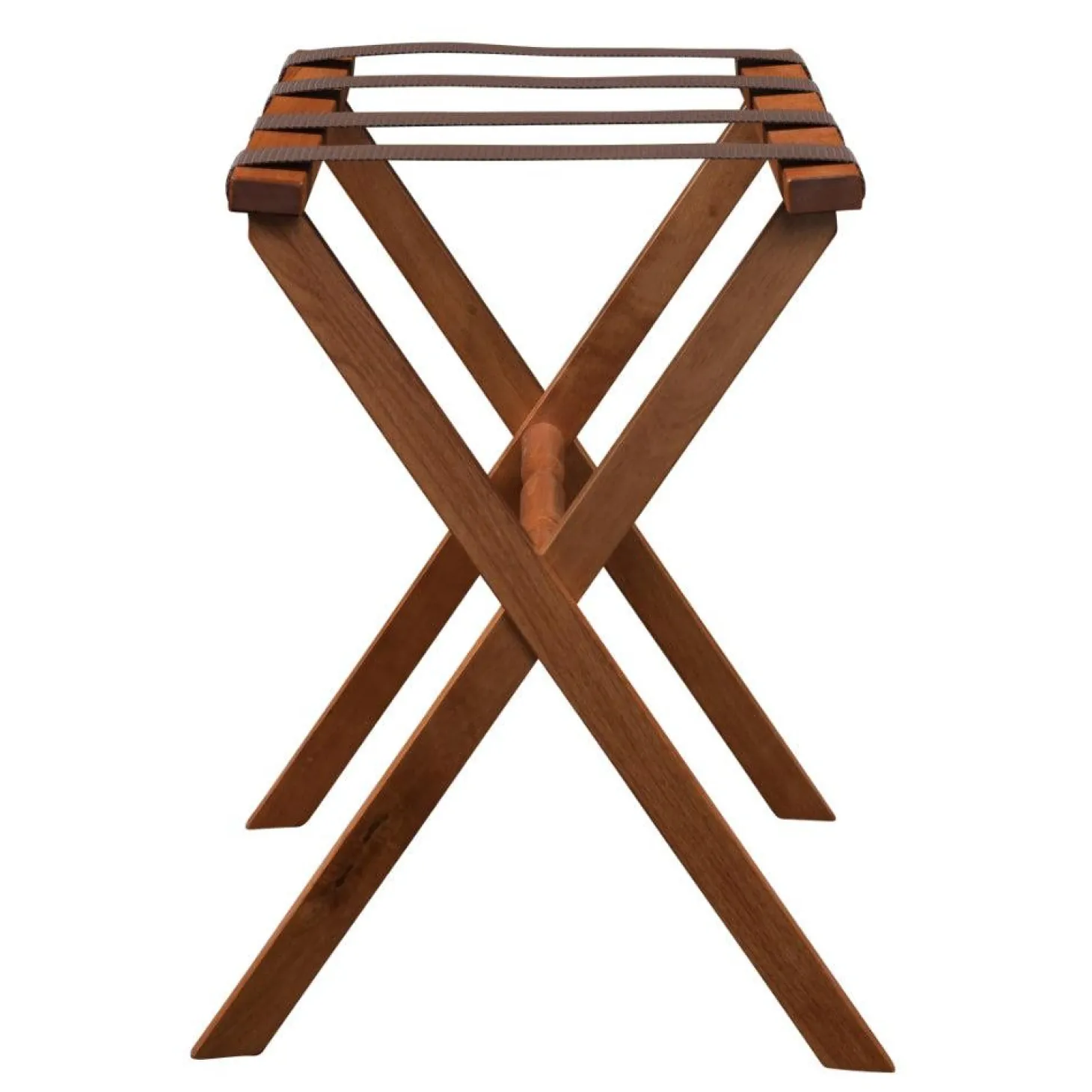 Gatehouse Furniture Luggage Rack - Straight Wood Leg with 4 Nylon Straps