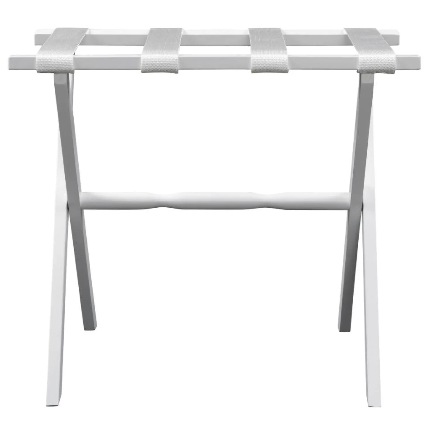 Gatehouse Furniture Luggage Rack - Straight Wood Leg with 4 Nylon Straps