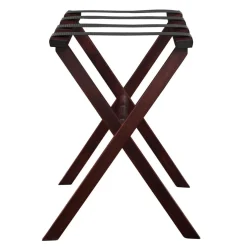Gatehouse Furniture Luggage Rack - Straight Wood Leg with 4 Nylon Straps