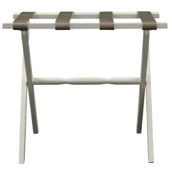 Gatehouse Furniture Luggage Rack - Straight Wood Leg with 4 Nylon Straps