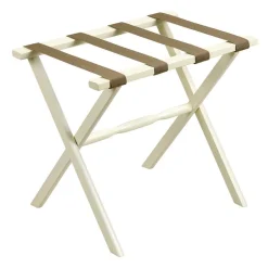 Gatehouse Furniture Luggage Rack - Straight Wood Leg with 4 Nylon Straps