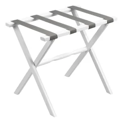 Gatehouse Furniture Luggage Rack - Straight Wood Leg with 4 Nylon Straps