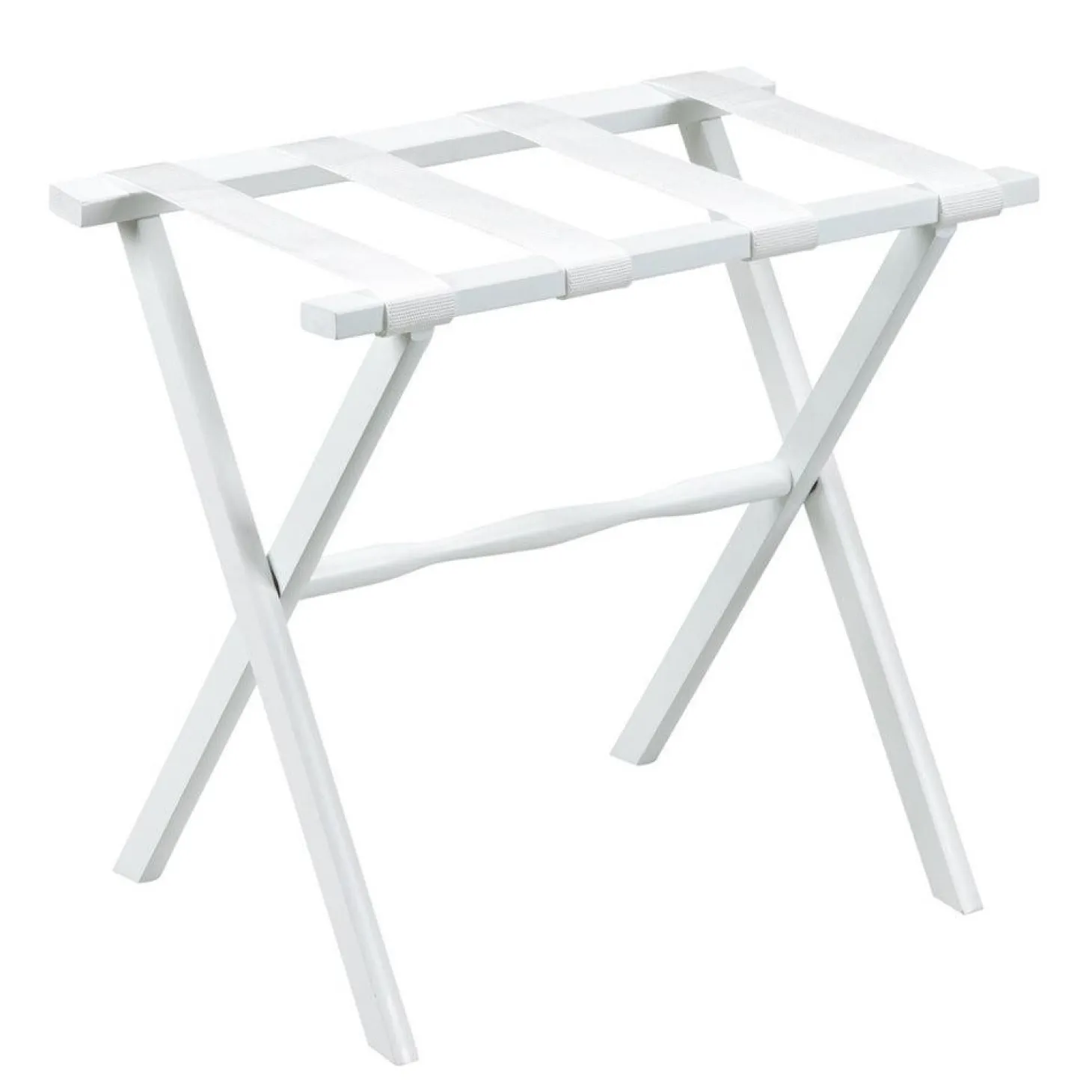 Gatehouse Furniture Luggage Rack - Straight Wood Leg with 4 Nylon Straps