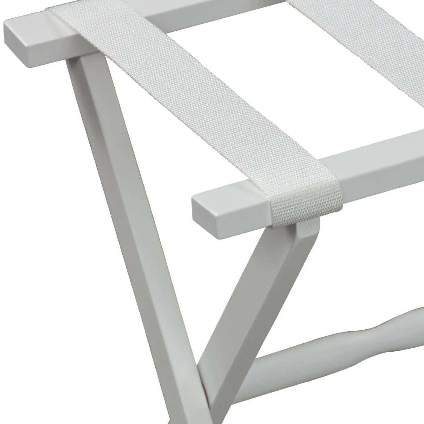Gatehouse Furniture Luggage Rack - Straight Wood Leg with 4 Nylon Straps