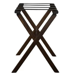 Gatehouse Furniture Luggage Rack - Straight Wood Leg with 4 Nylon Straps