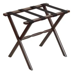 Gatehouse Furniture Luggage Rack - Straight Wood Leg with 4 Nylon Straps