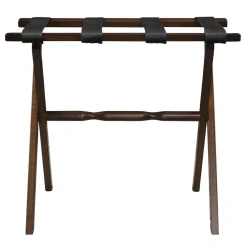 Gatehouse Furniture Luggage Rack - Straight Wood Leg with 4 Nylon Straps