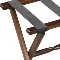 Gatehouse Furniture Luggage Rack - Straight Wood Leg with 4 Nylon Straps