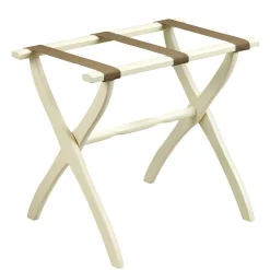 Gatehouse Furniture Luggage Rack - Contour Wood Leg with 3 Nylon Straps
