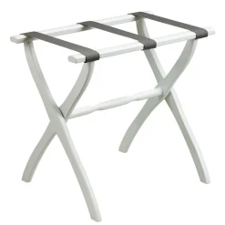 Gatehouse Furniture Luggage Rack - Contour Wood Leg with 3 Nylon Straps