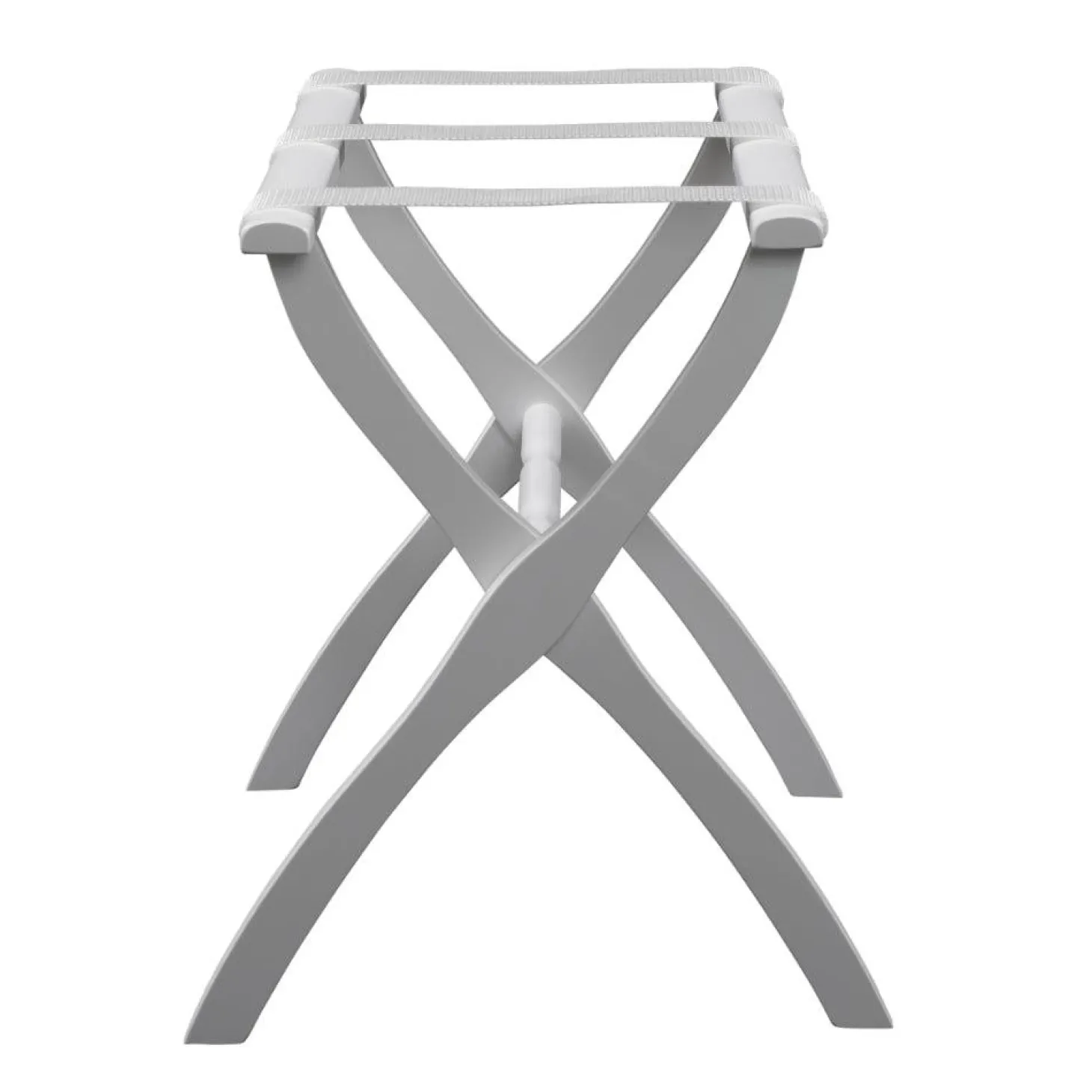 Gatehouse Furniture Luggage Rack - Contour Wood Leg with 3 Nylon Straps