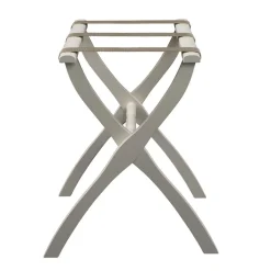 Gatehouse Furniture Luggage Rack - Contour Wood Leg with 3 Nylon Straps
