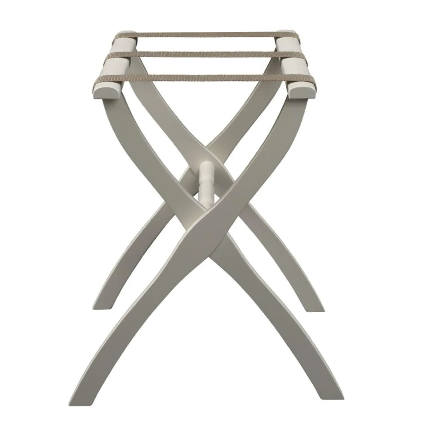 Gatehouse Furniture Luggage Rack - Contour Wood Leg with 3 Nylon Straps