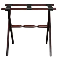 Gatehouse Furniture Luggage Rack - Contour Wood Leg with 3 Nylon Straps