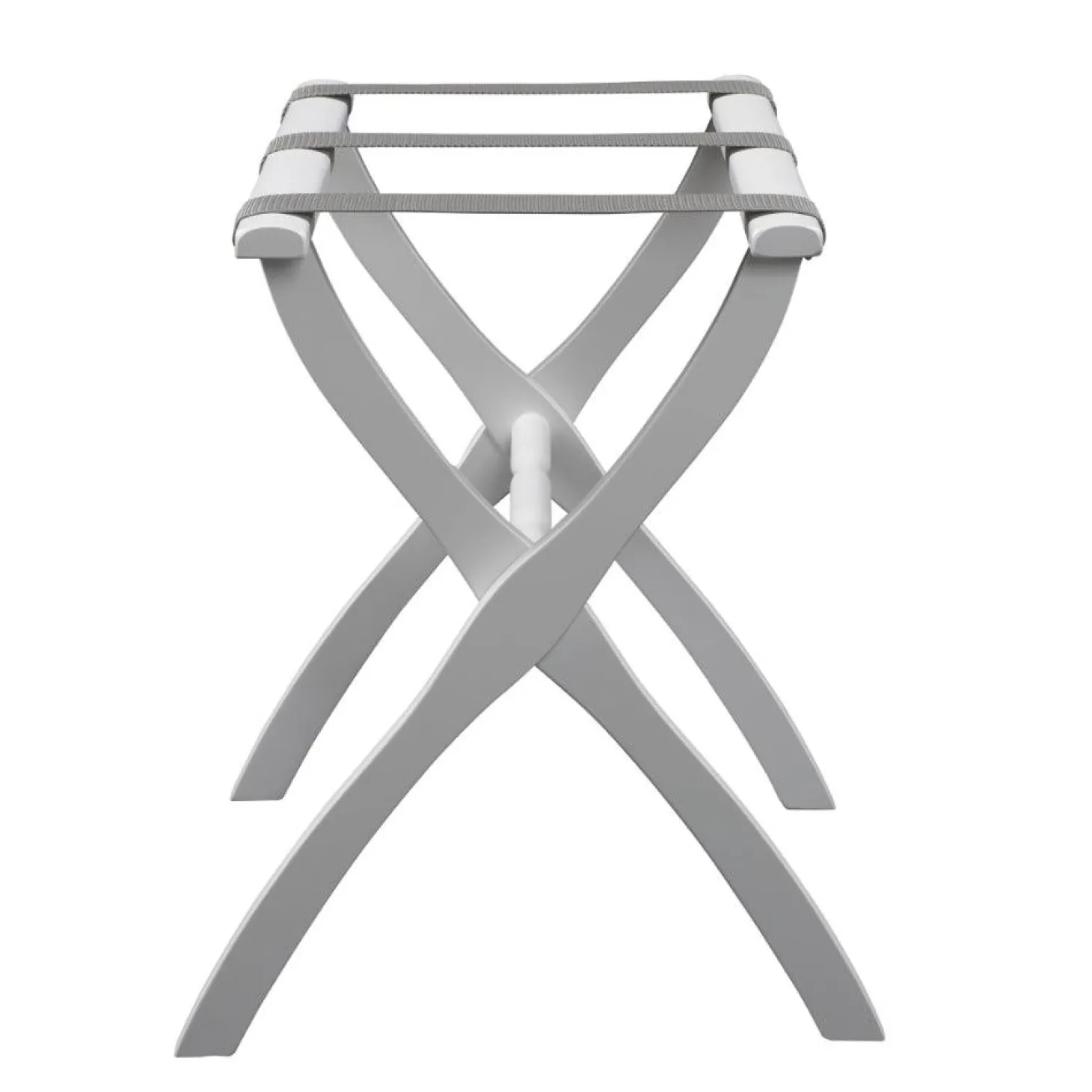 Gatehouse Furniture Luggage Rack - Contour Wood Leg with 3 Nylon Straps