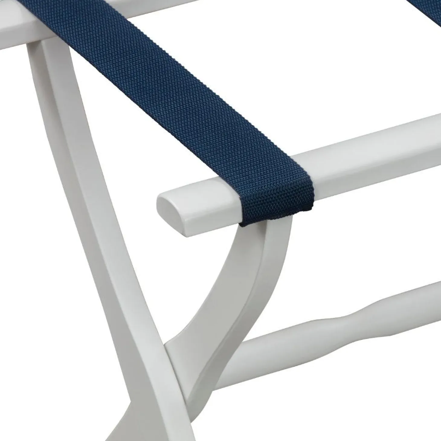 Gatehouse Furniture Luggage Rack - Contour Wood Leg with 3 Nylon Straps
