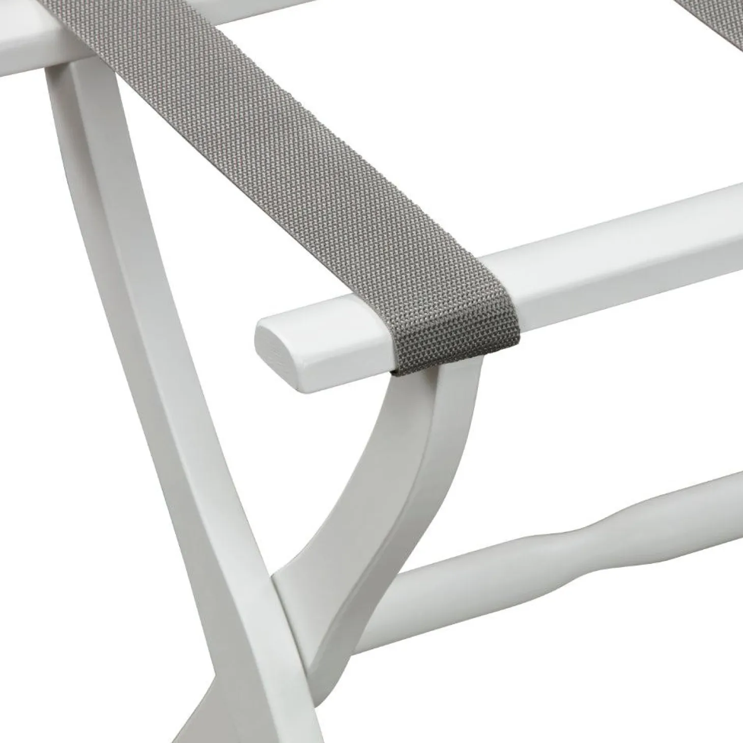 Gatehouse Furniture Luggage Rack - Contour Wood Leg with 3 Nylon Straps