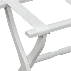 Gatehouse Furniture Luggage Rack - Contour Wood Leg with 3 Nylon Straps