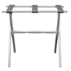 Gatehouse Furniture Luggage Rack - Contour Wood Leg with 3 Nylon Straps