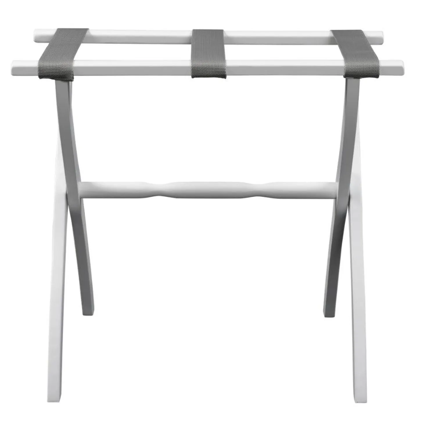 Gatehouse Furniture Luggage Rack - Contour Wood Leg with 3 Nylon Straps