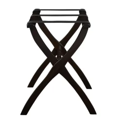 Gatehouse Furniture Luggage Rack - Contour Wood Leg with 3 Nylon Straps