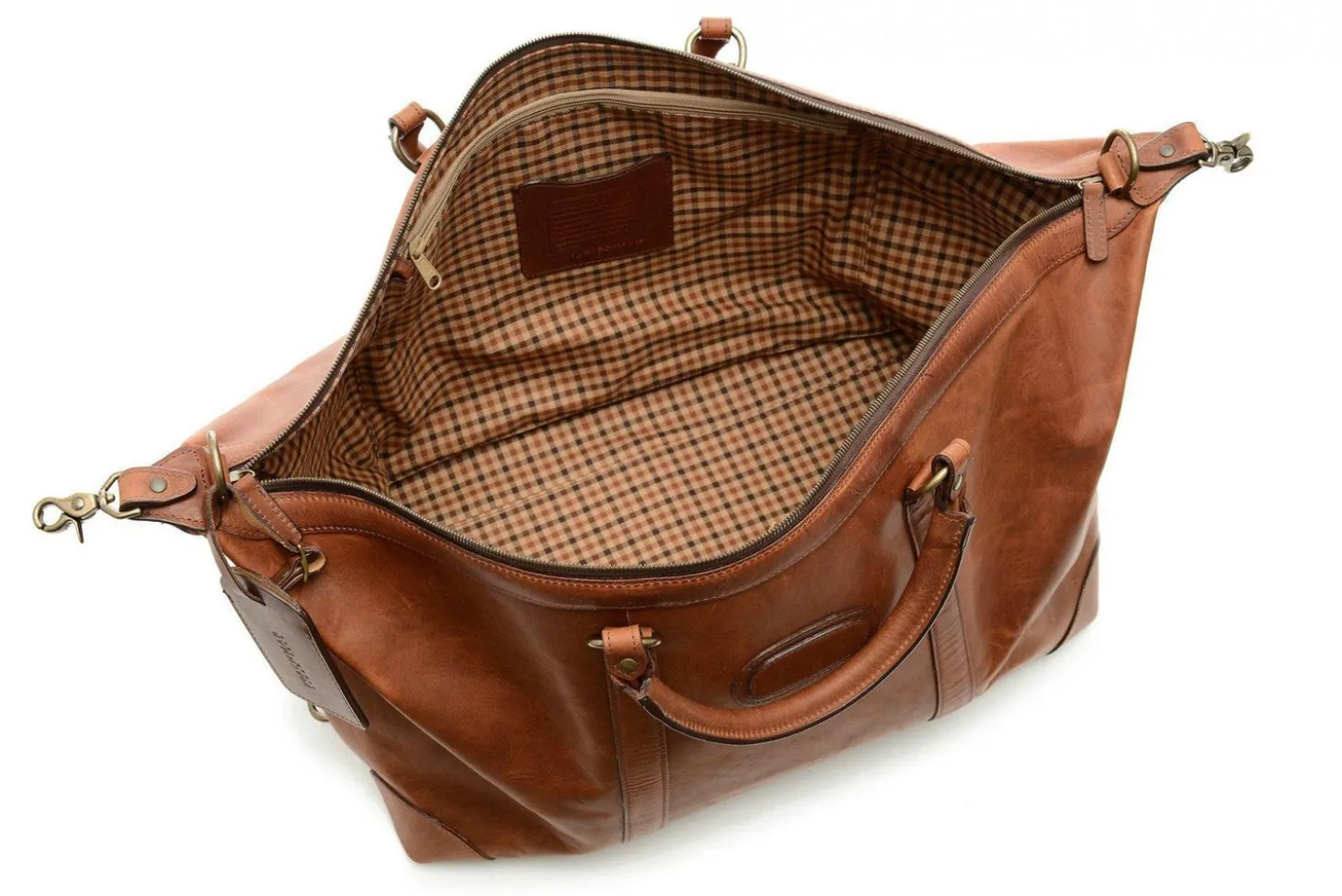 Korchmar Lux Twain Pull Leather Weekender