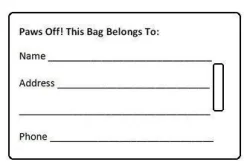 Luggage Pros "GRRR!" Luggage Tag