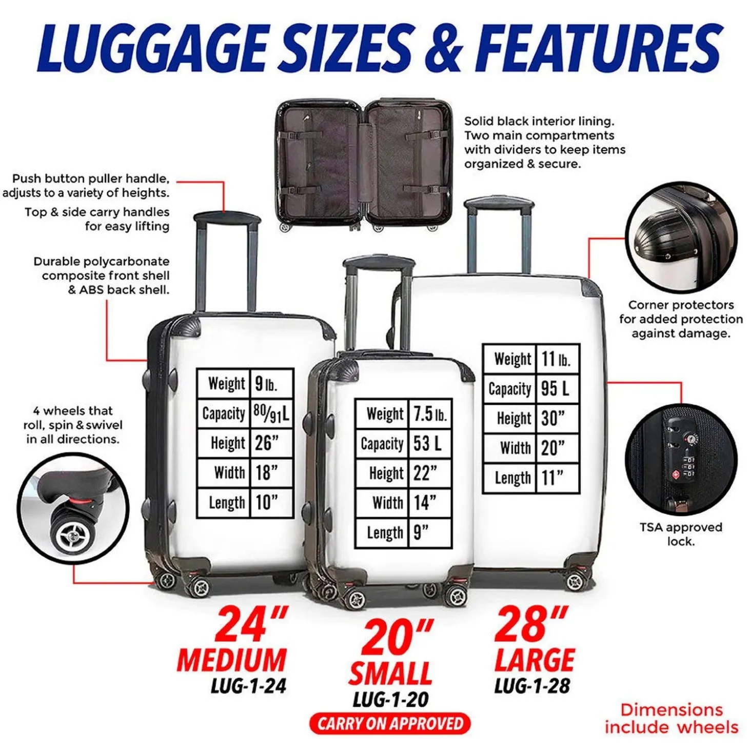 MyFly Bag 24" Personalized Checked Luggage