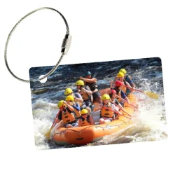MyFly Personalized Luggage Tag - Horizontal with Metal Loop Upgrade