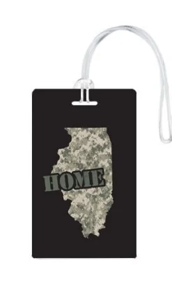 612 My Home State Illinois Luggage Tag