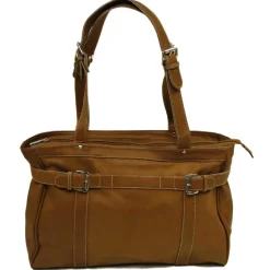 Piel Leather Belted Computer Tote