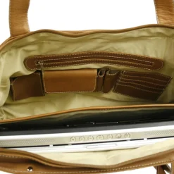 Piel Leather Belted Computer Tote