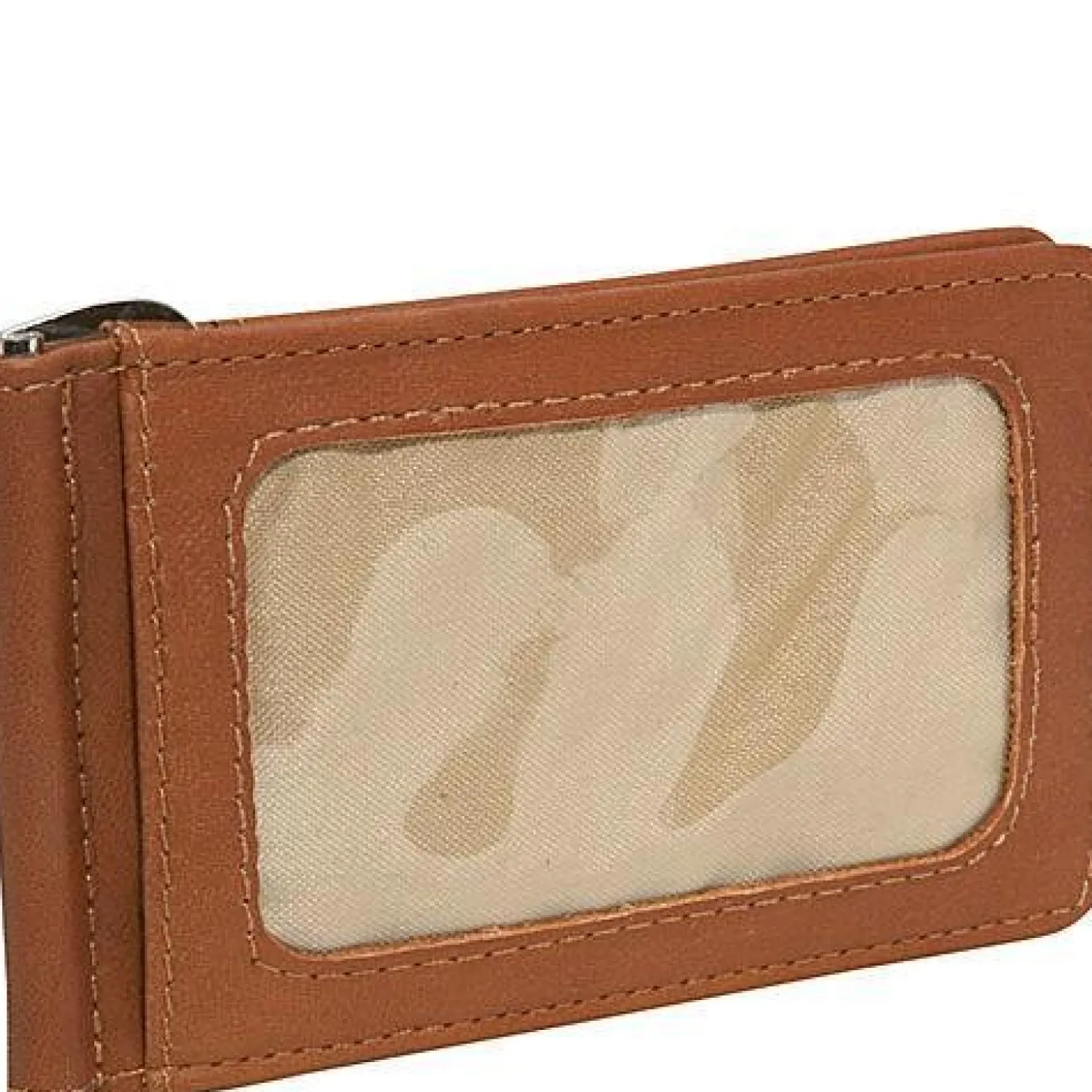 Piel Leather Bi-Fold Money Clip W/Id Window
