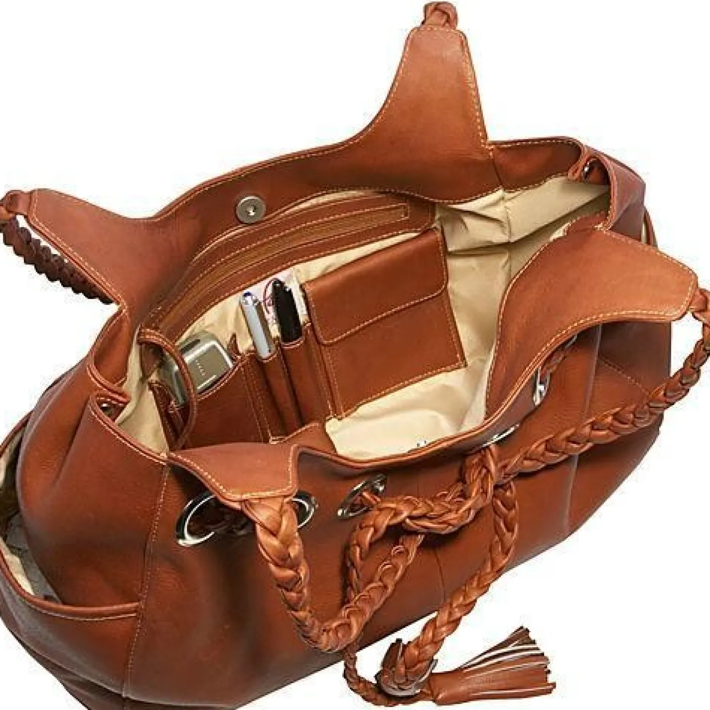 Piel Leather Braided Hobo