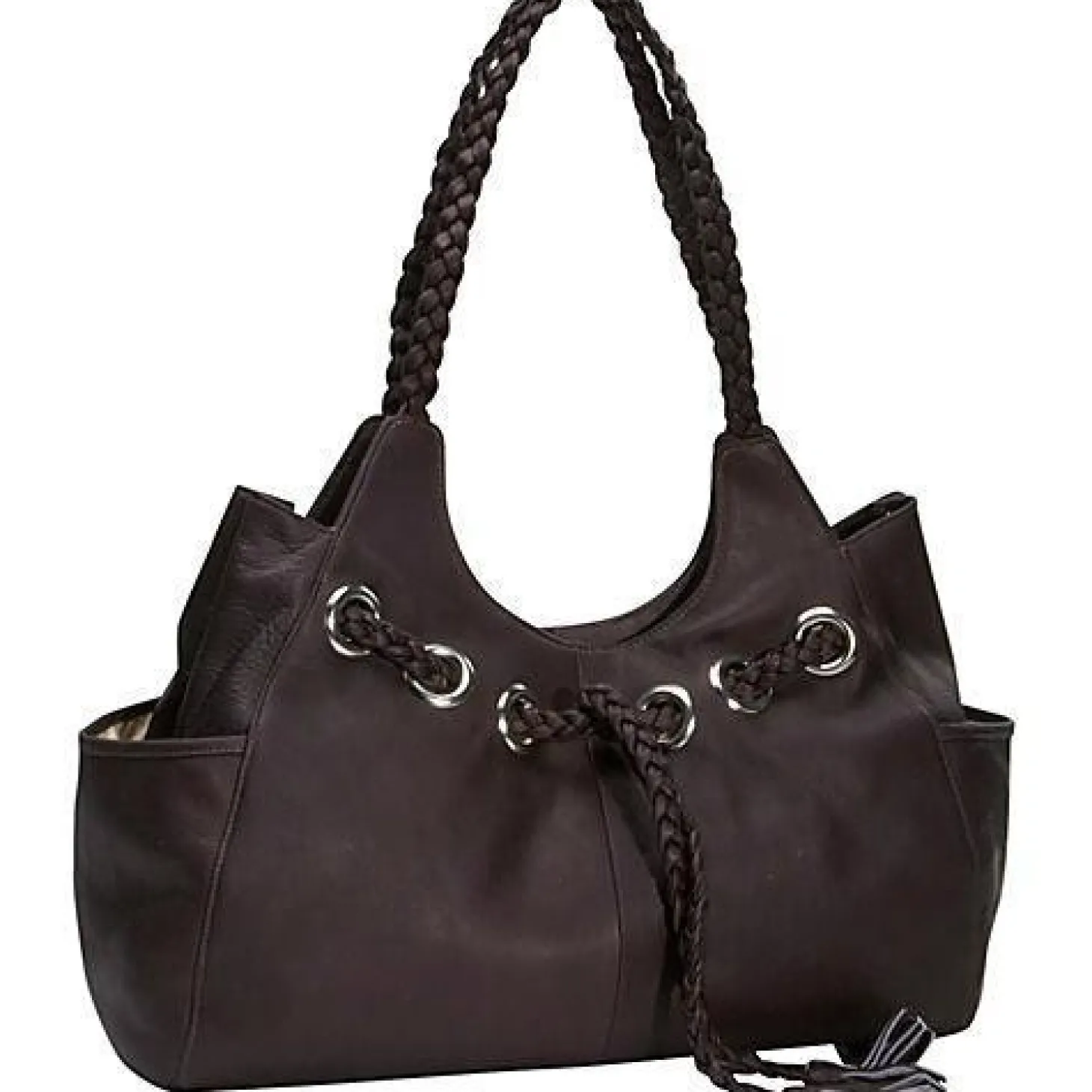 Piel Leather Braided Hobo