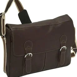 Piel Leather Classic Expandable Messenger Bag
