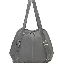 Piel Leather Convertible Buckle Backpack/Shoulder Bag