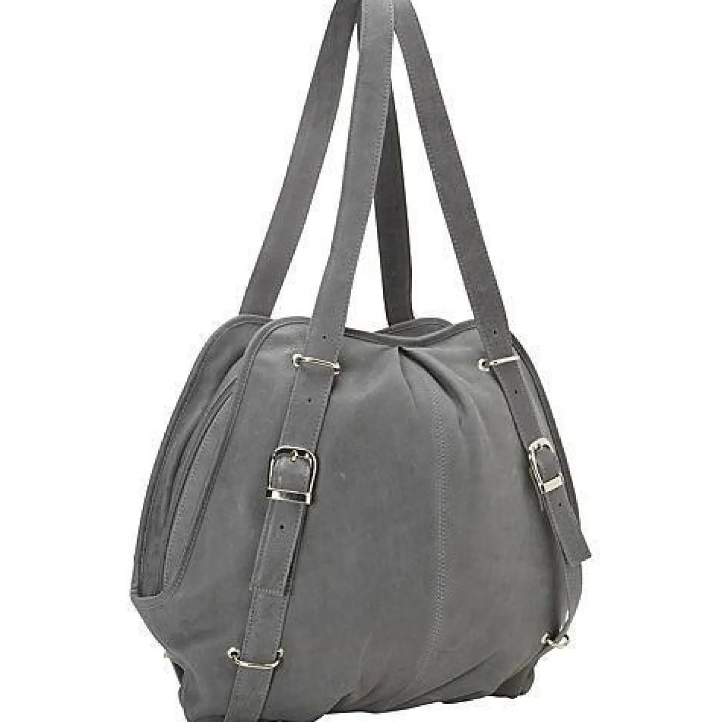 Piel Leather Convertible Buckle Backpack/Shoulder Bag