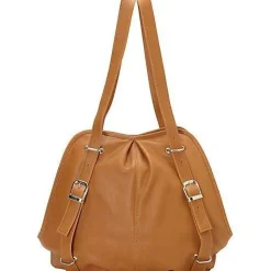 Piel Leather Convertible Buckle Backpack/Shoulder Bag