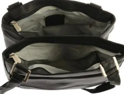 Piel Leather Double Compartment Shoulder Bag