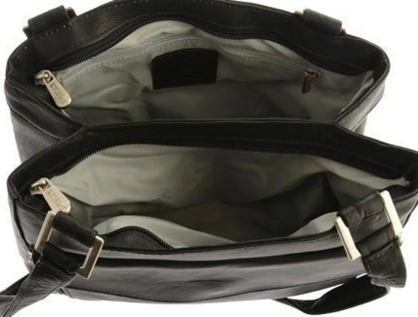 Piel Leather Double Compartment Shoulder Bag