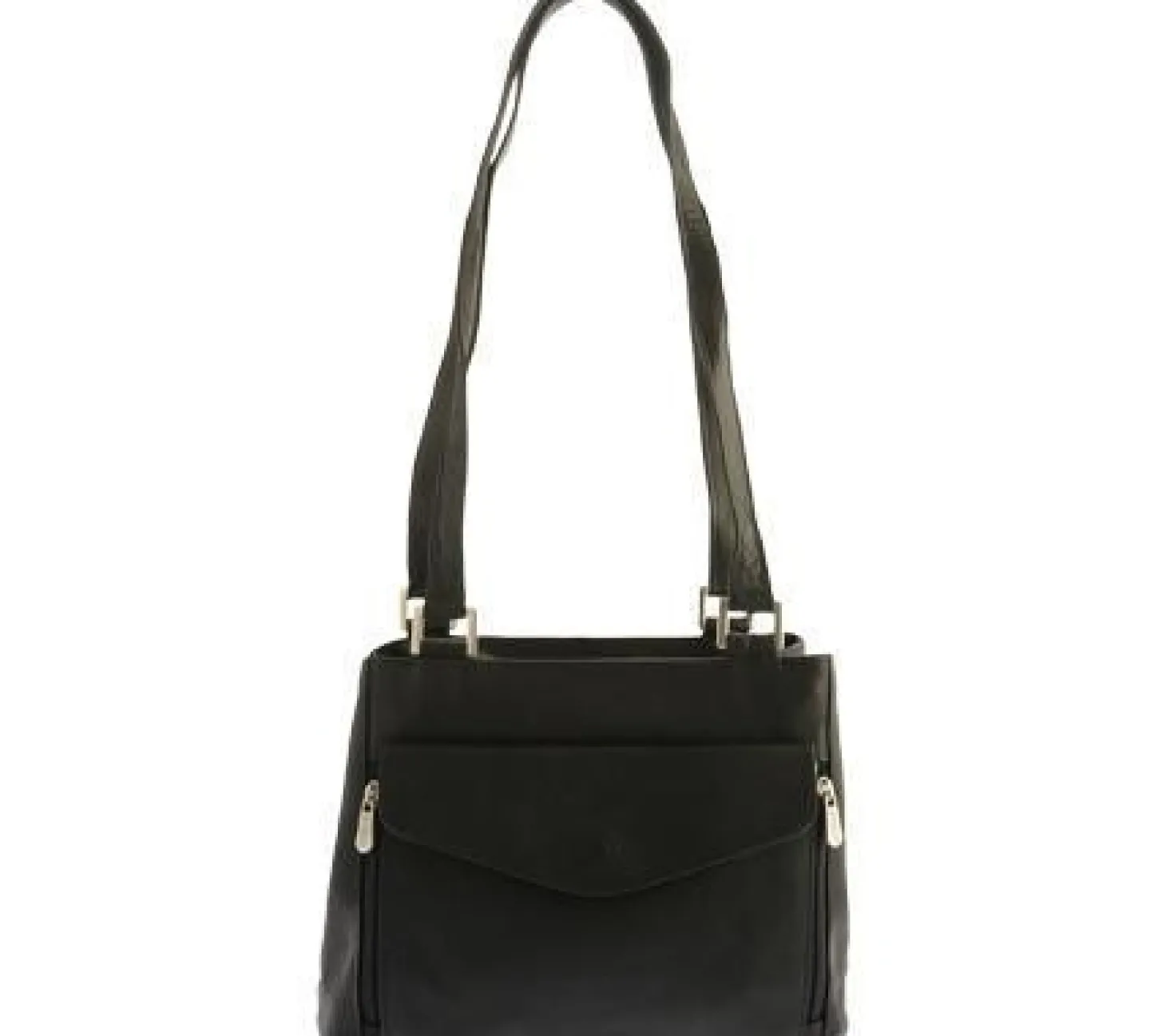 Piel Leather Double Compartment Shoulder Bag