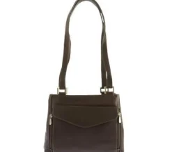 Piel Leather Double Compartment Shoulder Bag